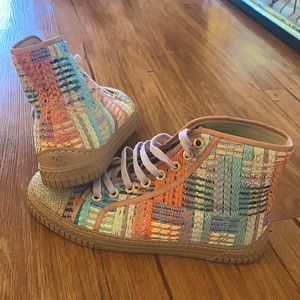 Chanel sneakers 38.5/US8 worn once!